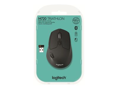 Logitech M720 Triathlon - mouse - Bluetooth, 2.4 GHz