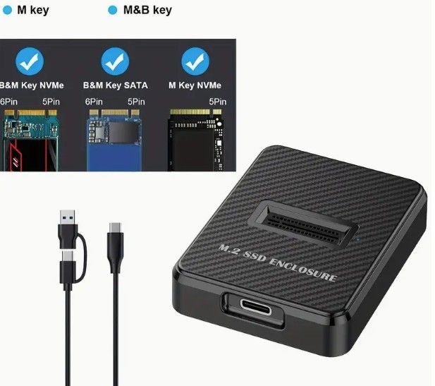 M.2 NVMe & SATA to USB C Docking Station, M.2 SSD to USB A C Reader