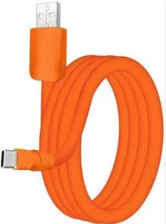 120W 6A PD Fast Charging Data Cable - High-Speed Liquid Silicone USB to Type-C Cord,Orange