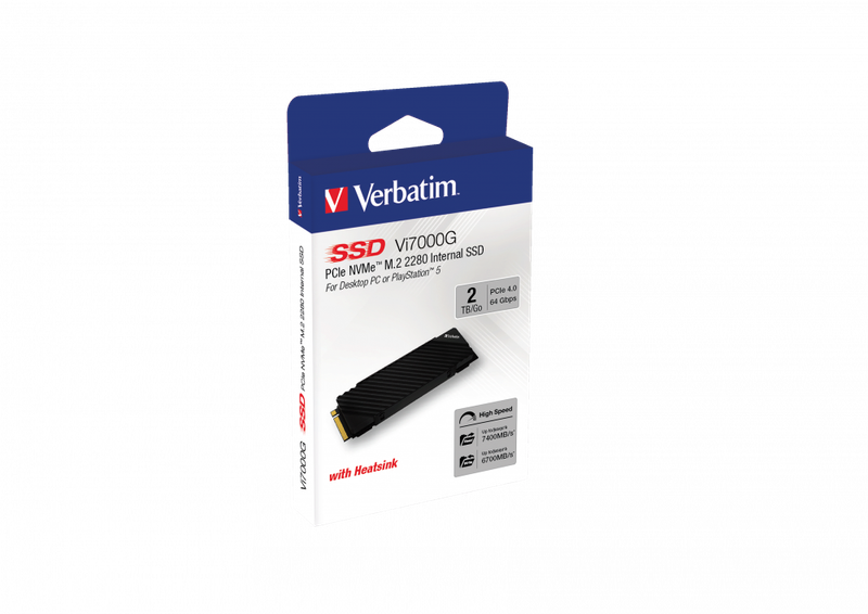 VERBATIM Vi7000G INTERNAL PCIe 4.0 NVMe M.2 SSD 1TB VERBATIM Vi7000G INTERNAL PCIe 4.0 NVMe M.2 SSD 1TB