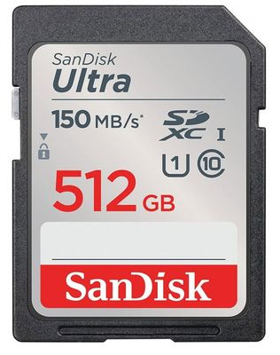 SANDISK ULTRA SDXC MEMORY CARD 150MB S UHSI CLASS 10 512GB