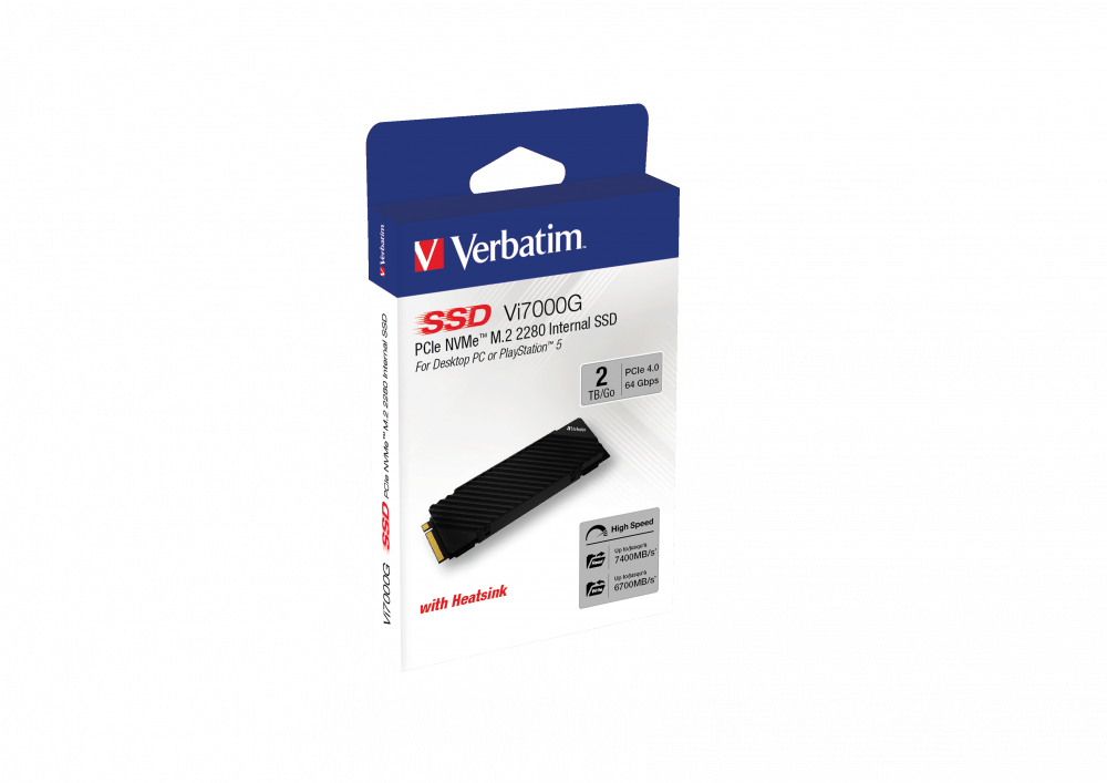 VERBATIM Vi7000G INTERNAL PCIe 4.0 NVMe M.2 SSD 1TB VERBATIM Vi7000G INTERNAL PCIe 4.0 NVMe M.2 SSD 1TB