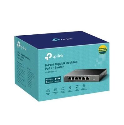 P-Link 6-Port Gigabit Desktop Switch with 3-Port PoE+ and 1-Port PoE++ P-Link 6-Port Gigabit Desktop Switch with 3-Port PoE+ and 1-Port PoE++