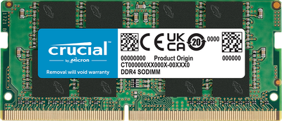 Crucial 16 GB DDR4 Laptop RAM 2666 MHz, SODIMM, 1.2V