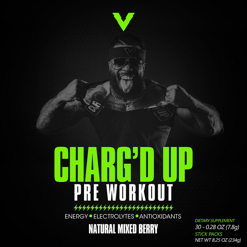 Charg'd Up Pre-Workout (Natural Mixed Berry Flavor) - 30 - 0.3 oz singles