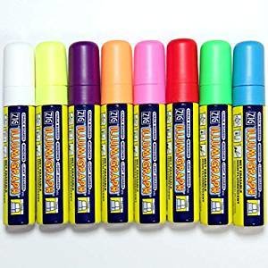 Illumigraph liquid chalk pen (Mixed color) 8pack 15mm chisel tip