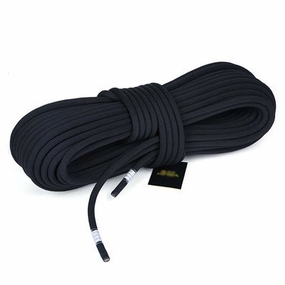 Outdoor black climbing rope diameter -10.5mm/11mm, length - 50m, high-strength DuPont rope