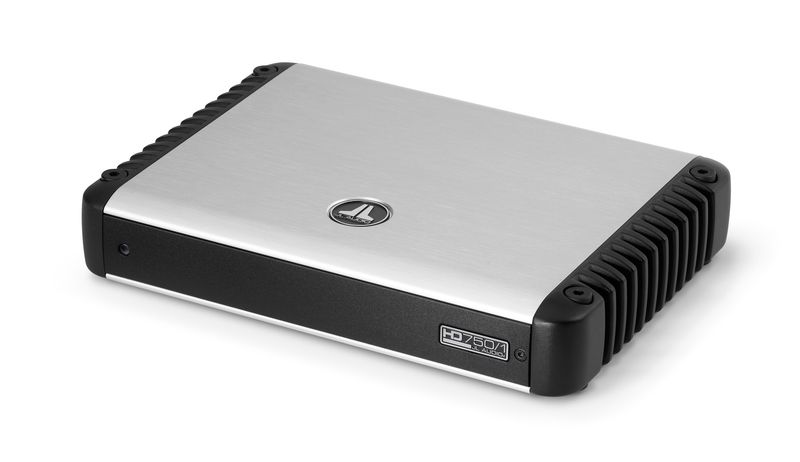 JL Audio HD750/1 Monoblock Amplifier, top-front, flap closed