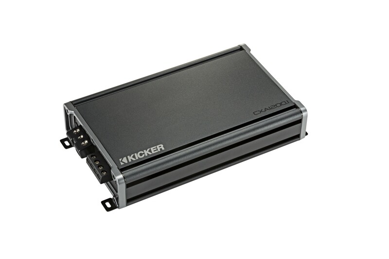 Kicker CXA1200.1 Mono Amplifier, top-front-corner