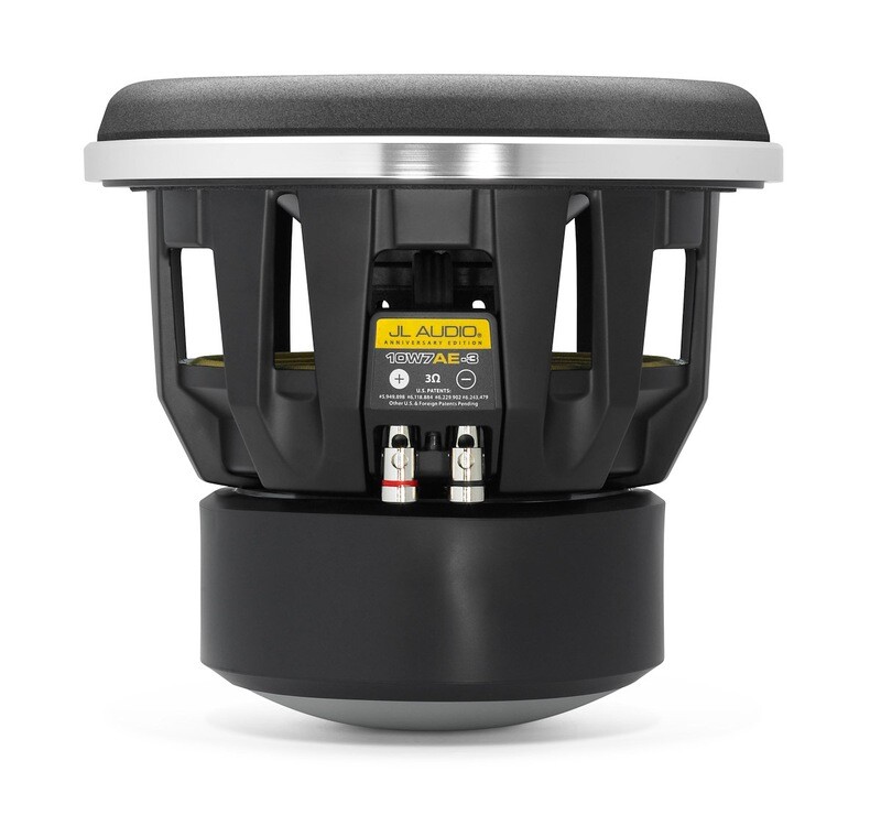 JL Audio 10W7AE-3 Anniversary Edition 10-Inch 3-Ohm SVC Subwoofer, side