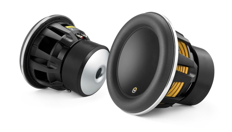 JL Audio 13W7AE-D1.5 Anniversary Edition 13.5-Inch 1.5-Ohm DVC Subwoofer, front-right side and rear-right side