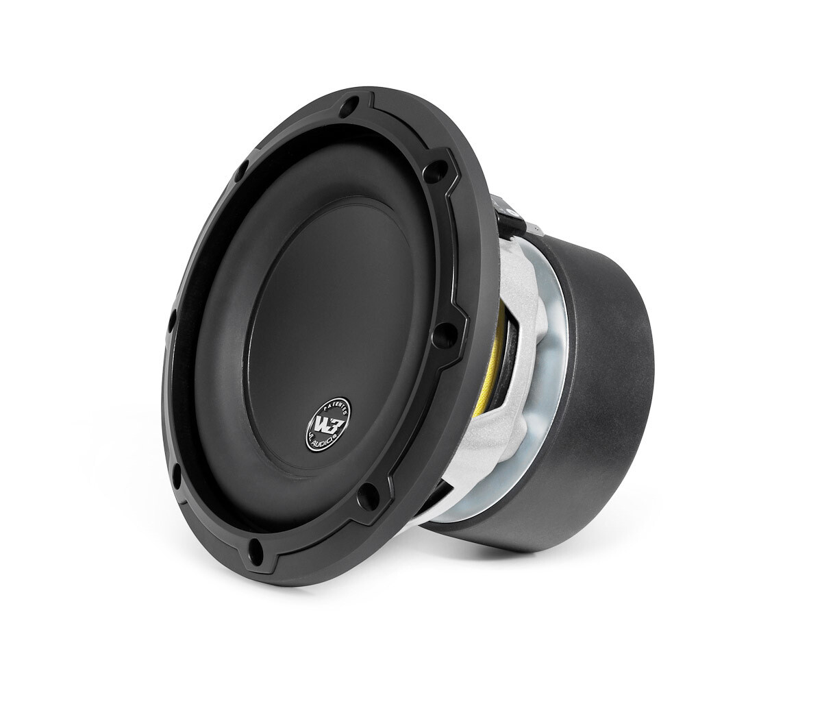 JL Audio  6W3v3-4 6.5-Inch 4-Ohm SVC Subwoofer, front-right side