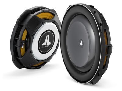 13TW5v2-2 13.5-Inch 2-Ohm Subwoofer, front-side and rear-side (4-Ohm model shown)