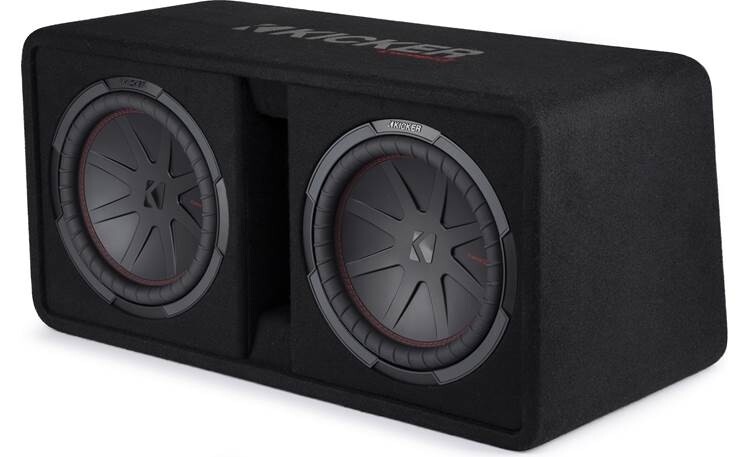 Kicker DCWR122 Dual 12-Inch CompR Ported Enclosure, front-corner