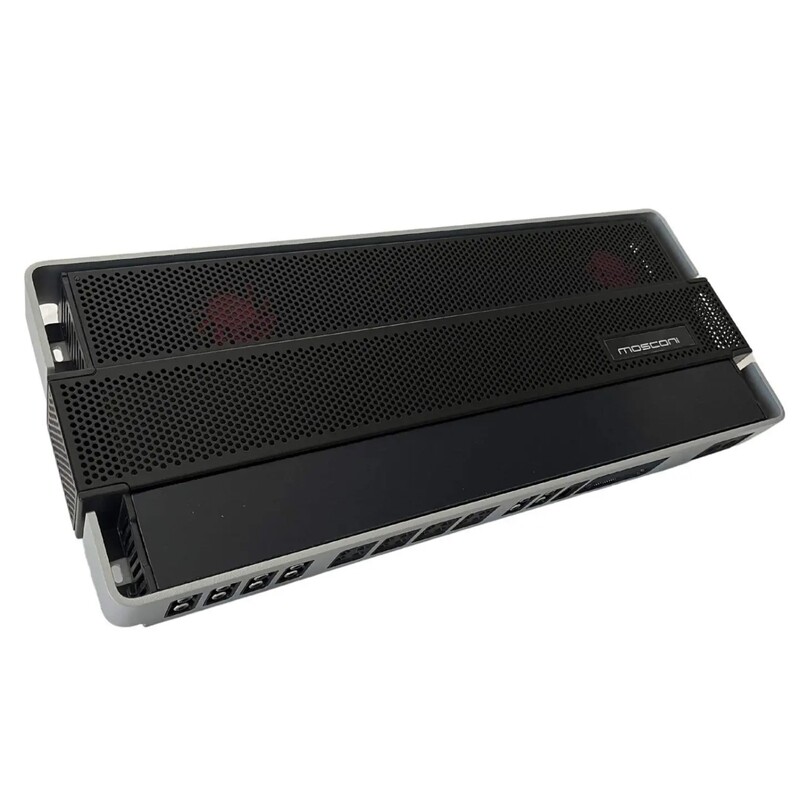 Mosconi PRO 8-30 DSP Amp, front-top angle