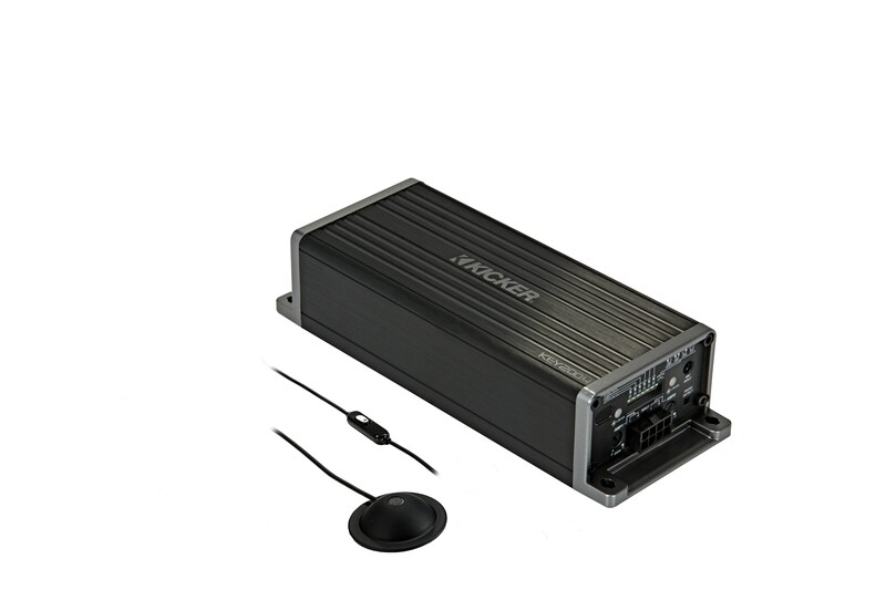Kicker KEY2004 4-channel full-range smart amplifier, top-side-front