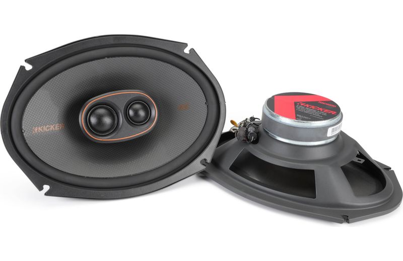 Kicker KSC6930 6X9-Inch 3-Way Coaxial Speakers, pair, front and rear