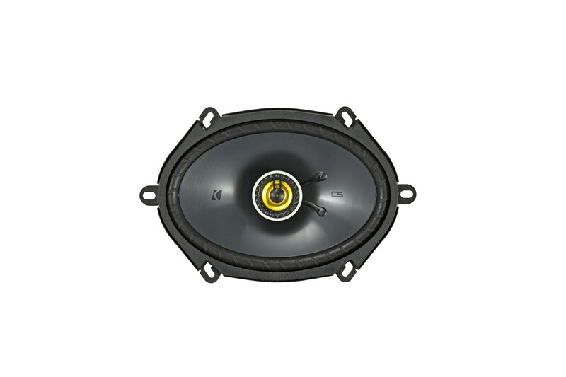 Kicker CSC684 6x8-inch coaxial speaker, front, no grille