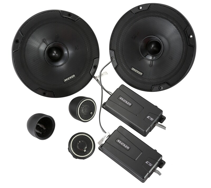 Kicker CSS674 6.75-inch component speaker system, pair, speakers, front, with grille, pair, crossov…