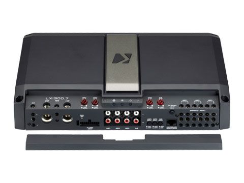 Kicker LX1300.7 7-Channel Amplifier, top-rear