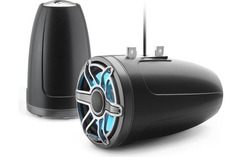 JL Audio M6-880ETXv3-Sb-S-GmTi-i LED 8.8-Inch Wakeboard Tower Speakers, Pair