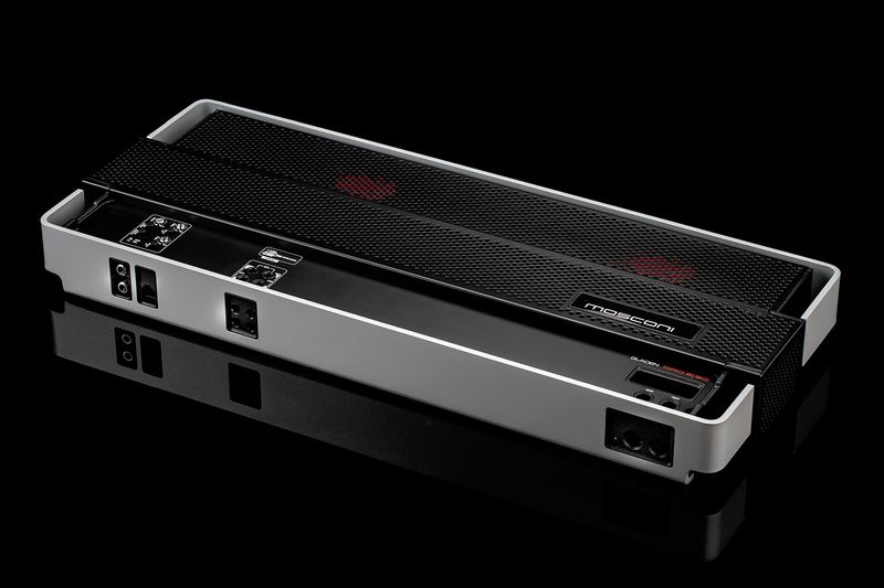 Mosconi PRO 2-30 Amp, front-top angle, with labels