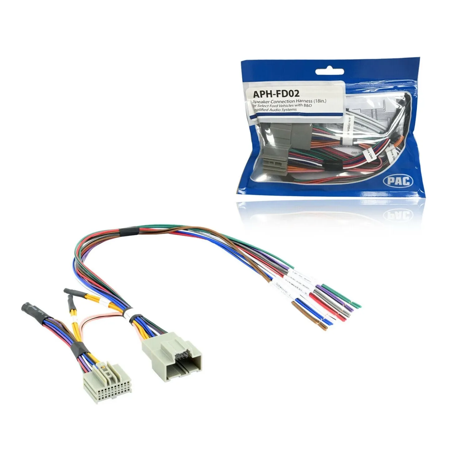 Pac Audio APH-FD02 Speaker Connection Harness (2018-2026 Ford B&amp;O Ampli Syst Compat)