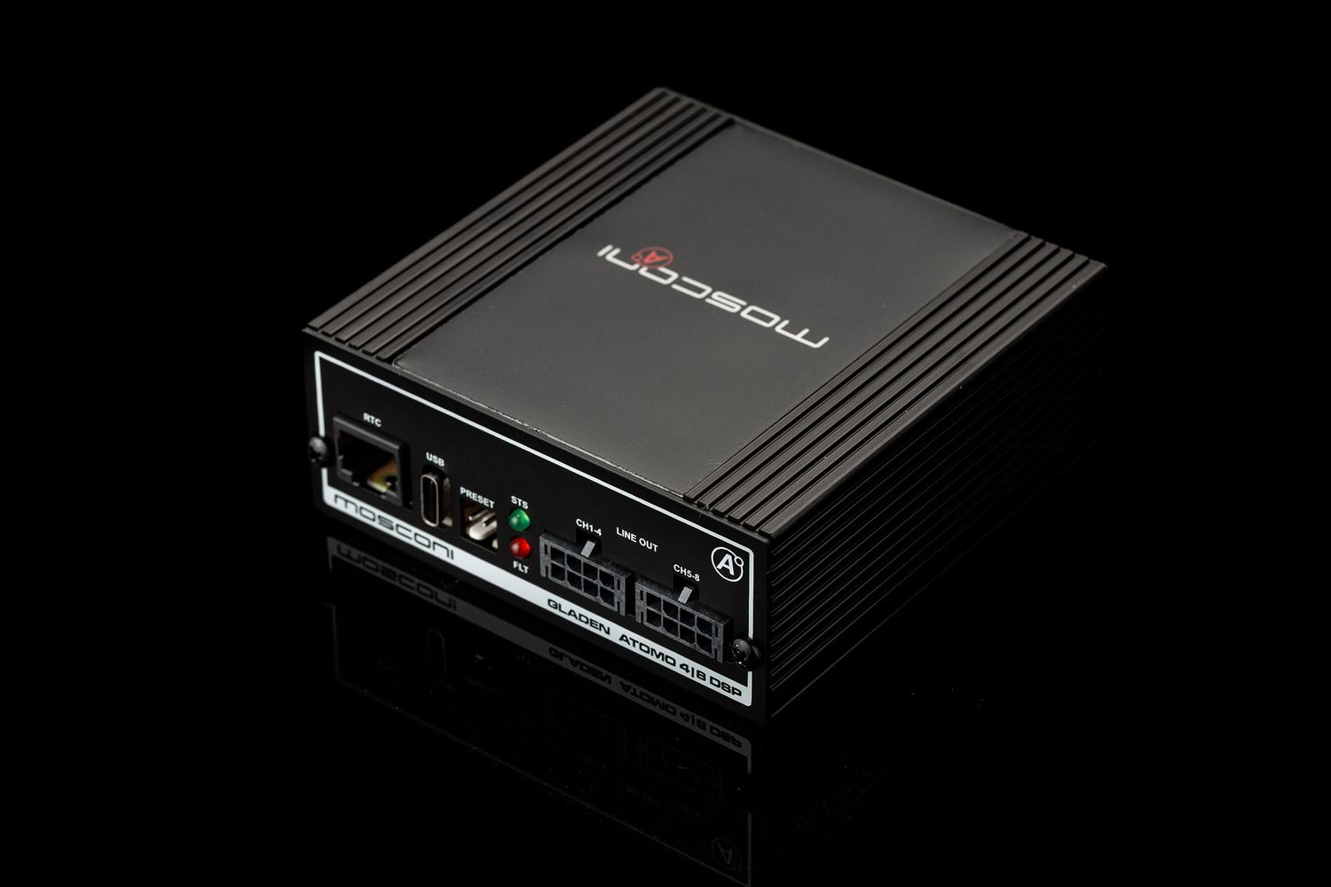 Mosconi-Gladen ATOMO 4-8 DSP, front-top angle