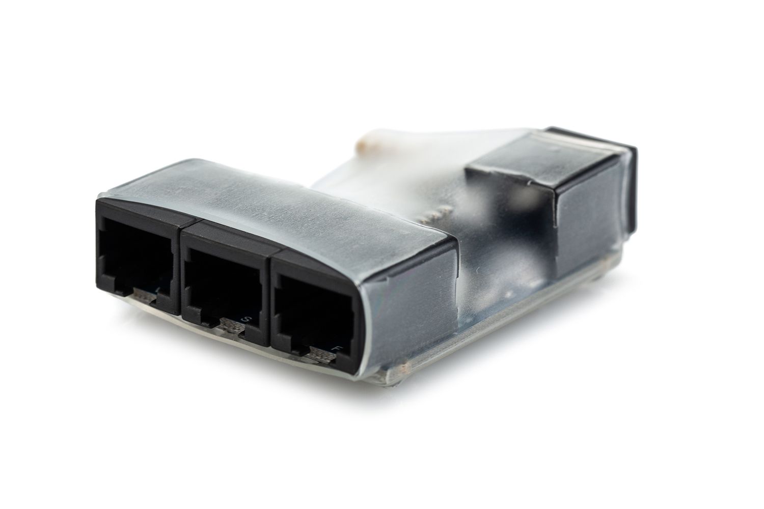 Mosconi RTC-HUB remote control interface for DSP, front-top angle 