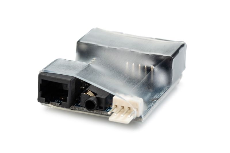 Mosconi RTC-HUB remote control interface for DSP, rear-top angle 