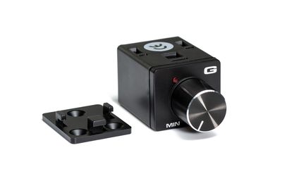 Mosconi-Gladen RTC-2 Rotary Knob Volume Control, knob unit front-angle and mounting plate