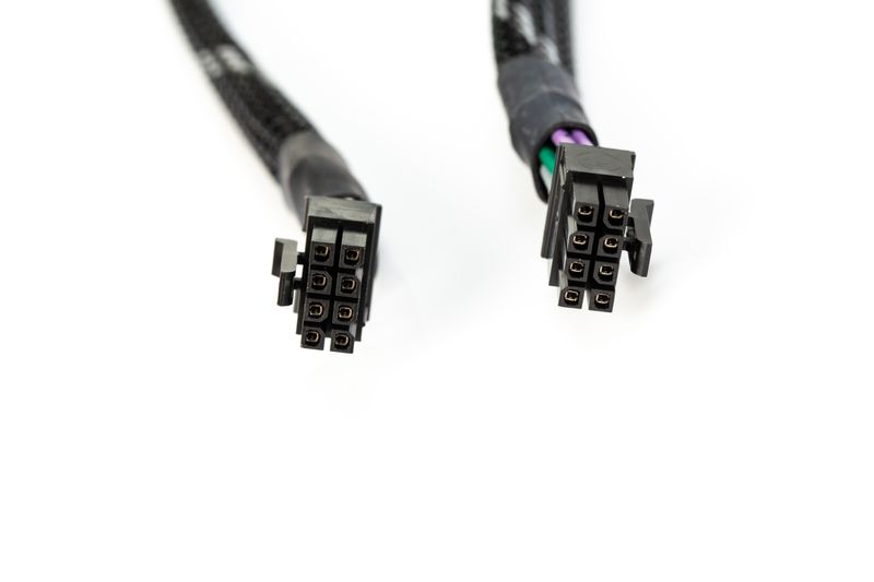 Mosconi EXT4-LINK Micro-Fit Interlink Connection Cable, closeup of connector ends