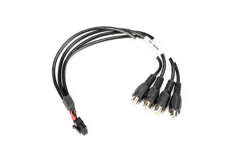 Mosconi EXT4-RCA cables with connections, top 