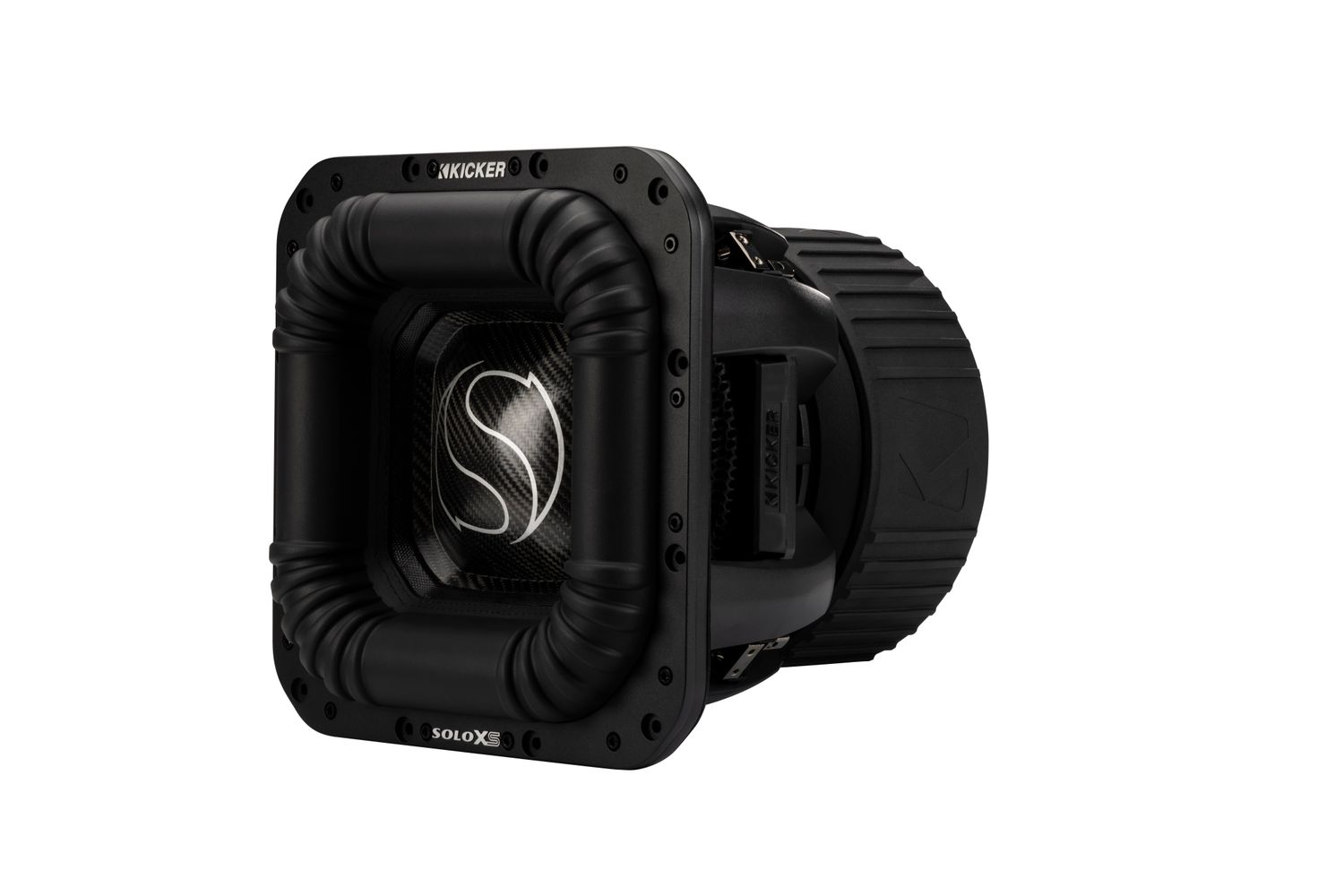 Kicker L7XS122 SoloXS 12-Inch Ferrite Competition Subwoofer, front-angle