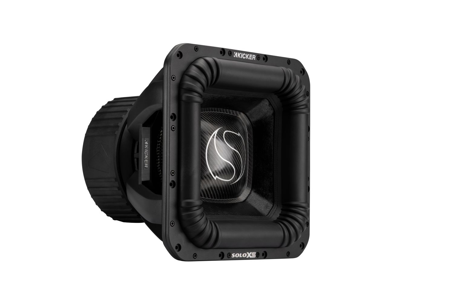 Kicker L7XS151 SoloXS 15-Inch Ferrite Competition Subwoofer, front-angle