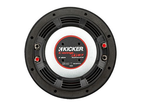 Kicker CWRT674 6.75-Inch DVC Subwoofer, rear (2-Ohm model shown)