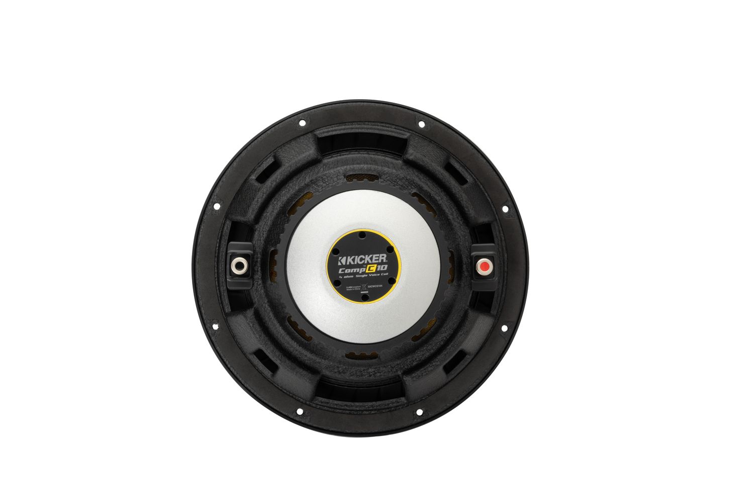 Kicker CWCS104 CompC 10-Inch 4-Ohm SVC Subwoofer, rear