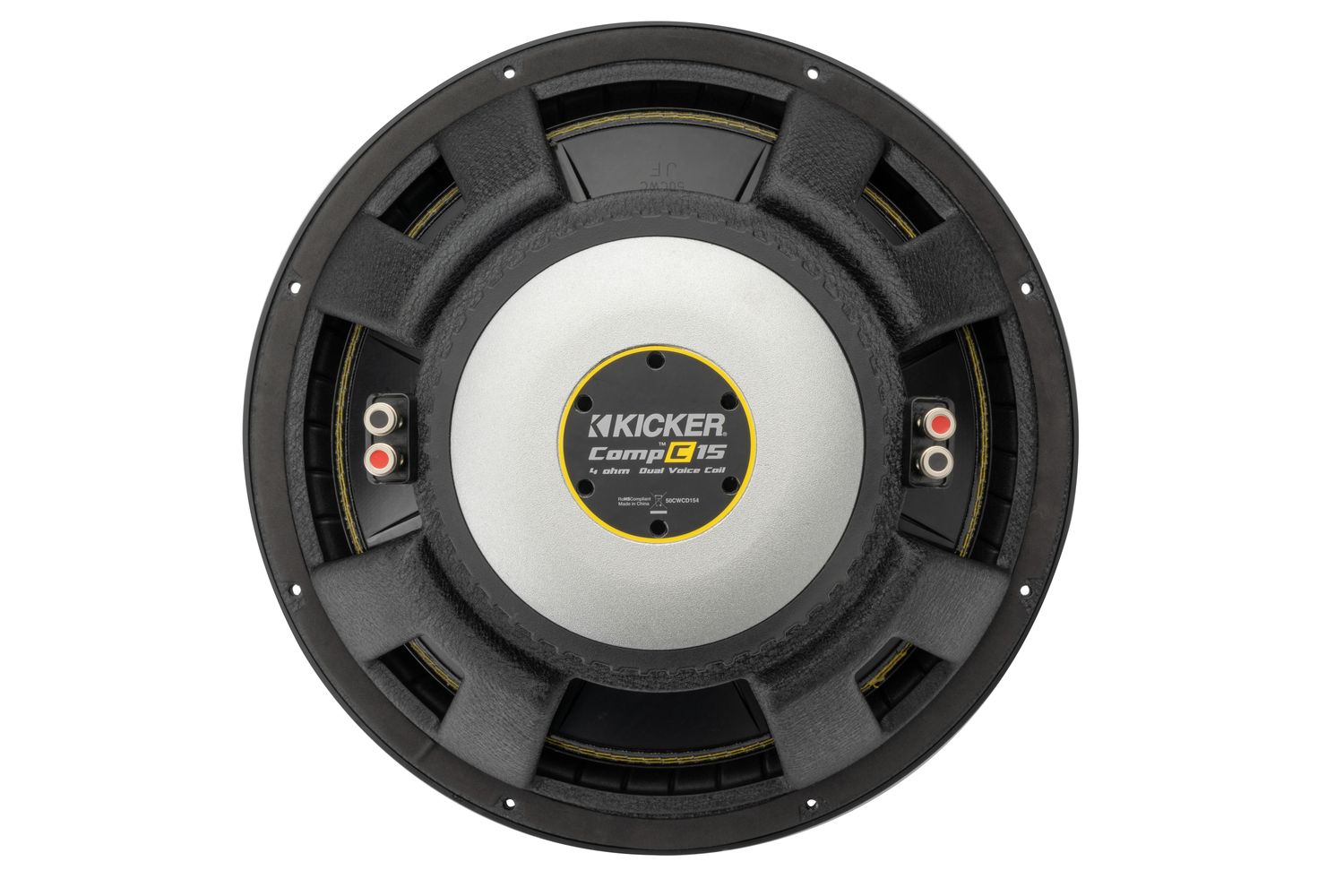 Kicker CWCD154 CompC 15-Inch 4-Ohm DVC Subwoofer, rear