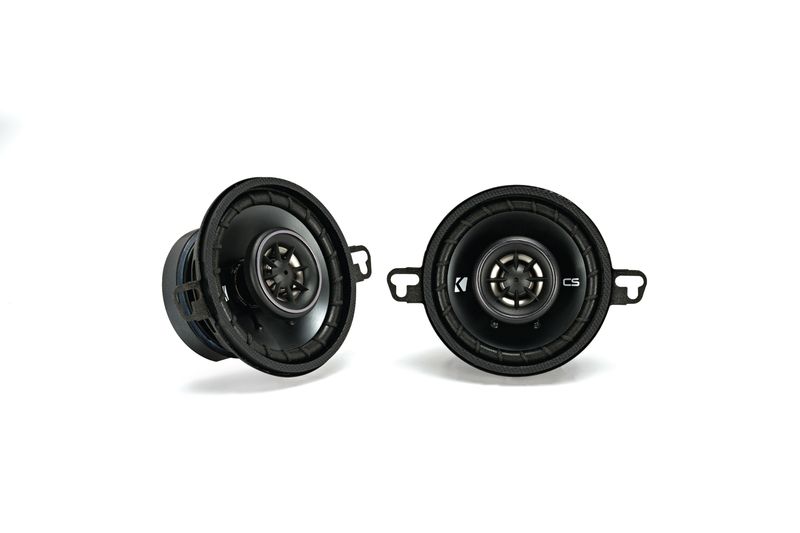 Kicker CSC354 3.5-inch coaxial speakers, pair, front and front-side, both without grilles
