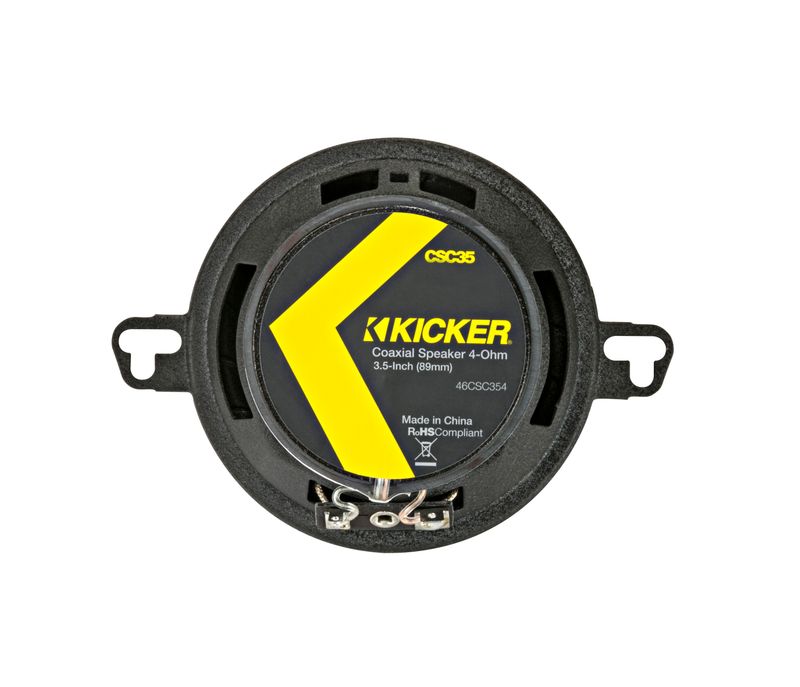 Kicker CSC354 3.5-inch coaxial speaker, rear