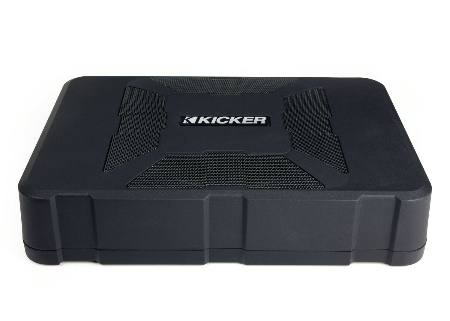 Kicker HS8 Hideaway Compact Powered Subwoofer, front-top