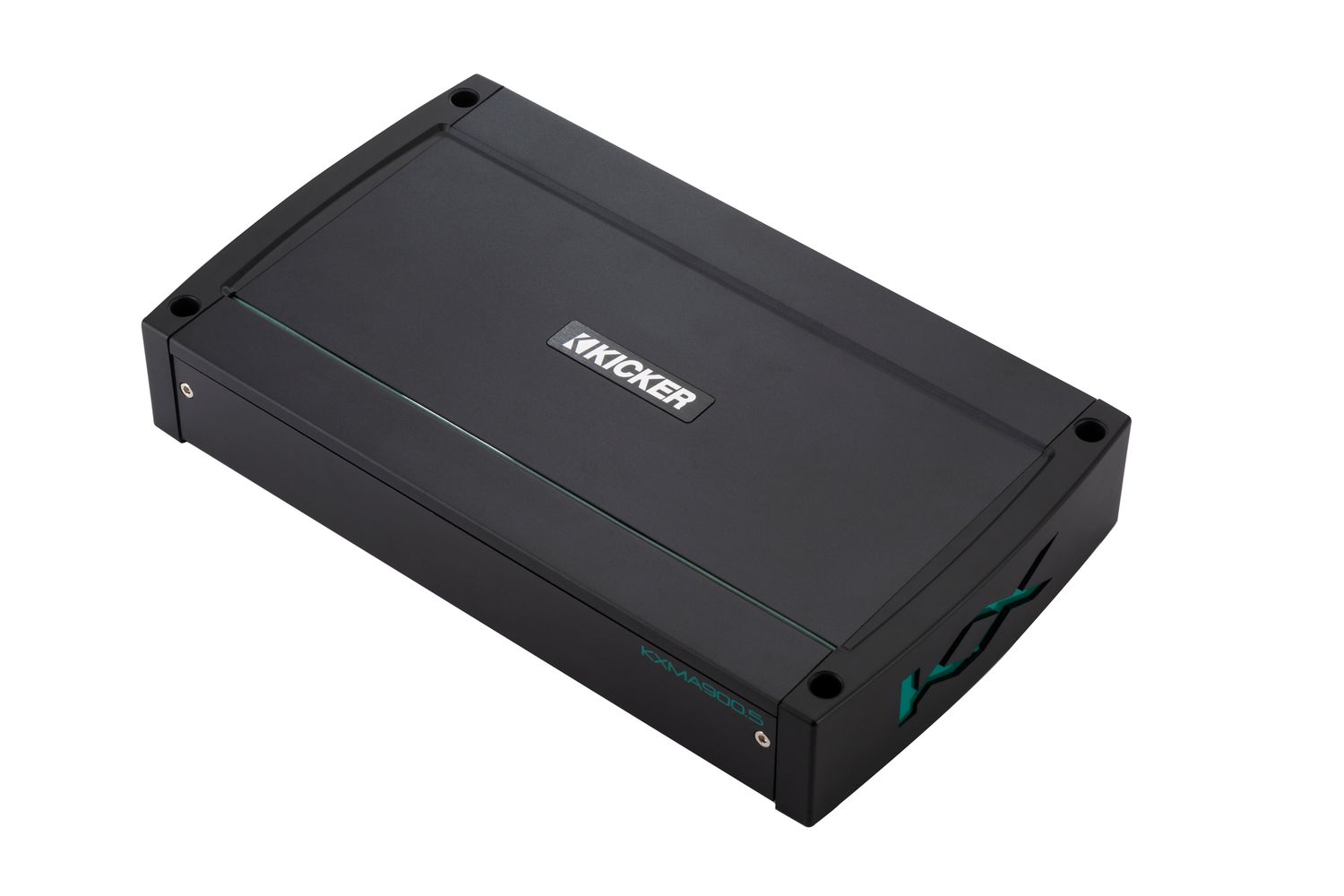 Kicker KXMA9005 Amplifier, top-front, with front panel closed