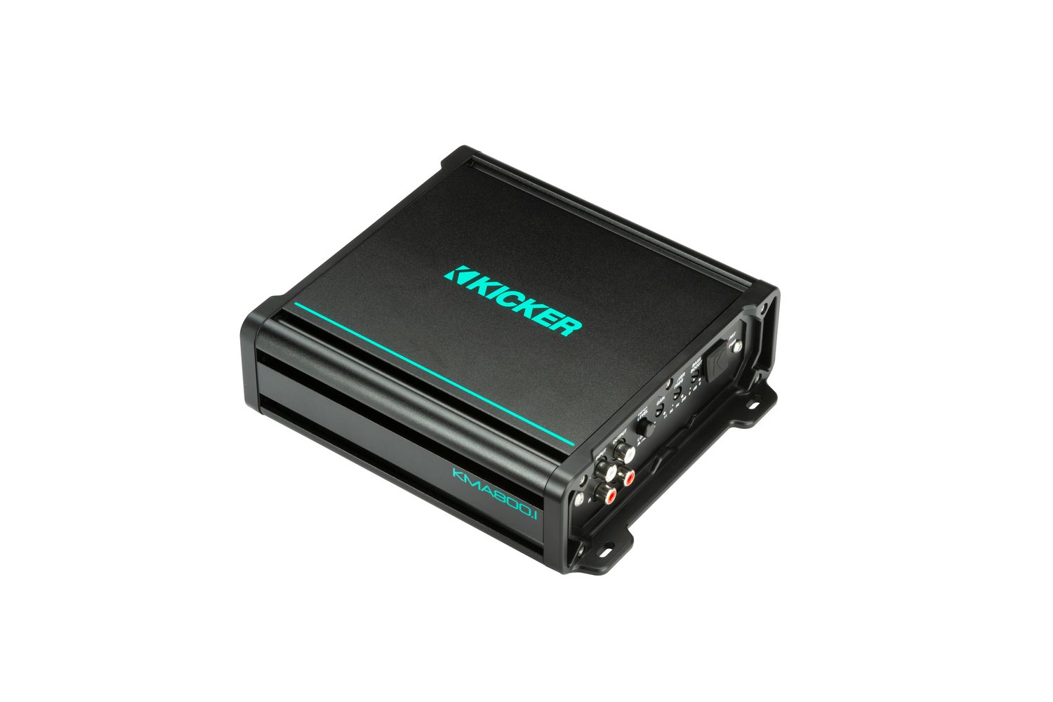 Kicker KMA8001 Amplifier, top-front and right side
