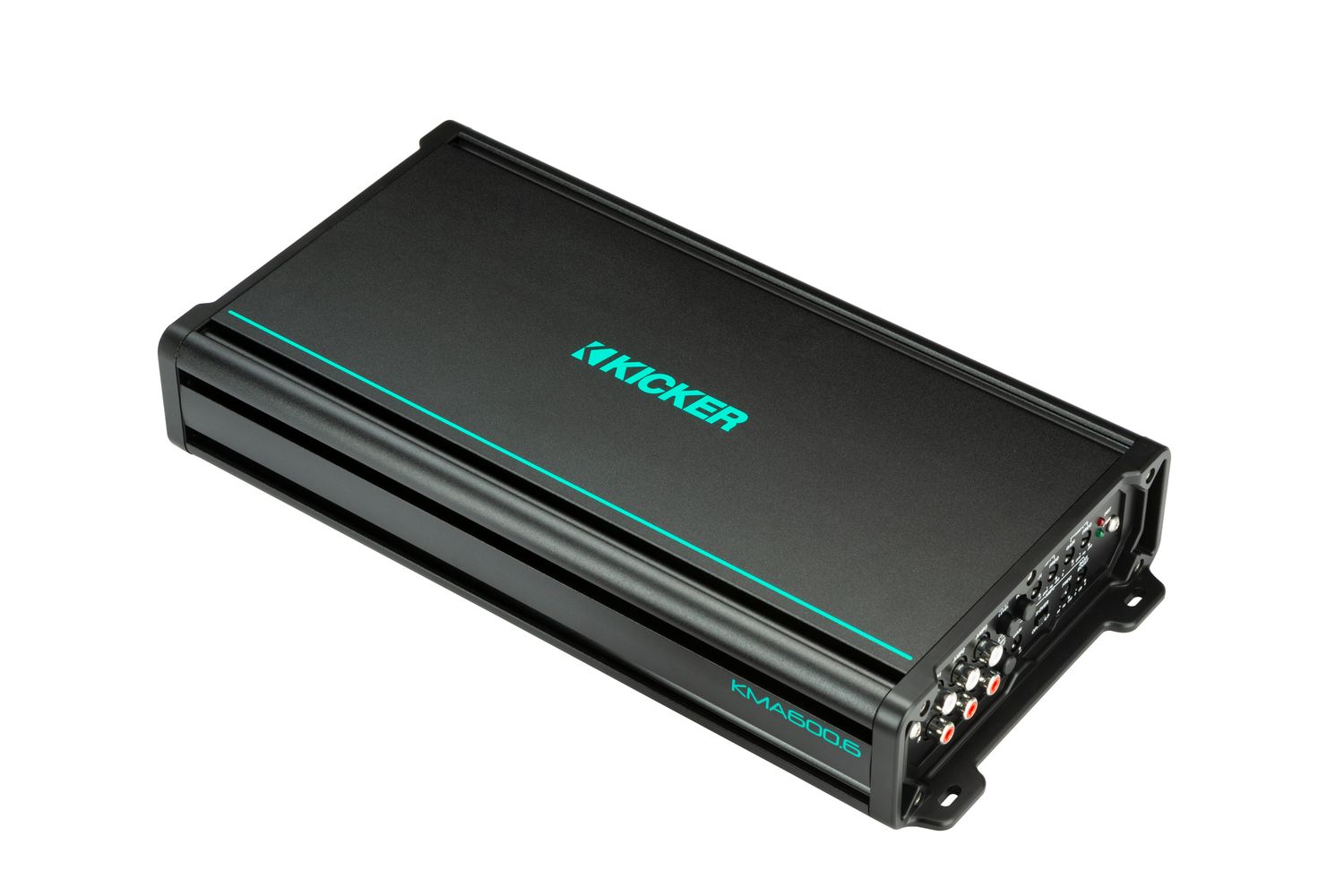 Kicker KMA6006 Amplifier, top-front and right side