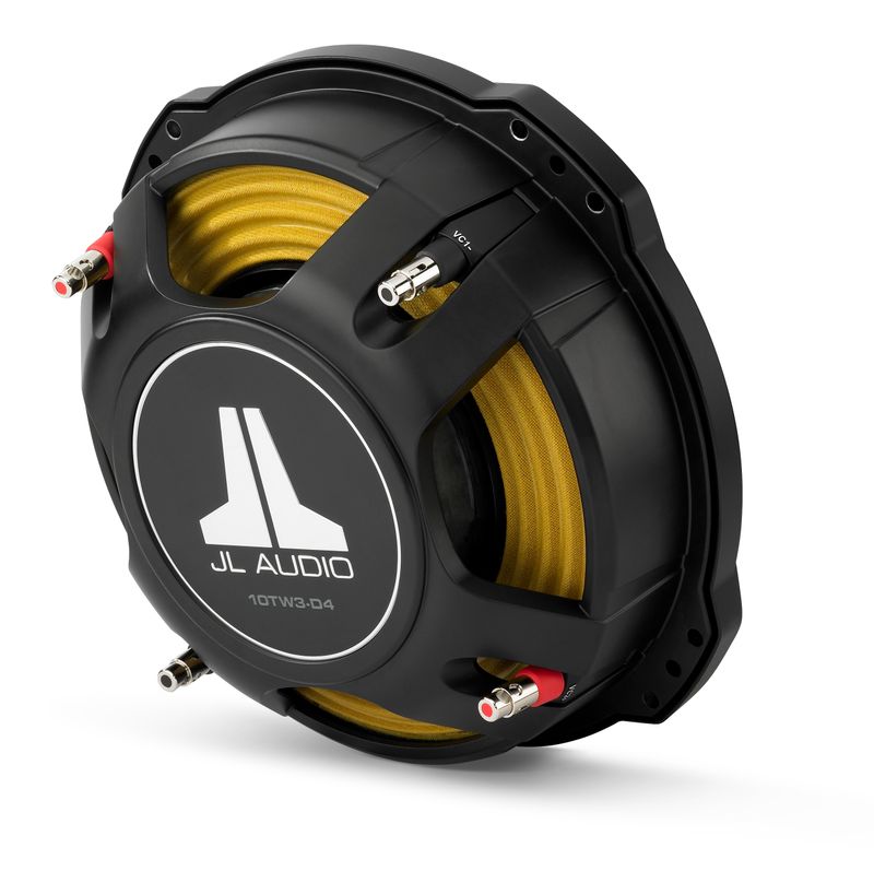 10TW3-2 10-Inch 8-Ohm Subwoofer, rear-side (4-Ohm model shown) 