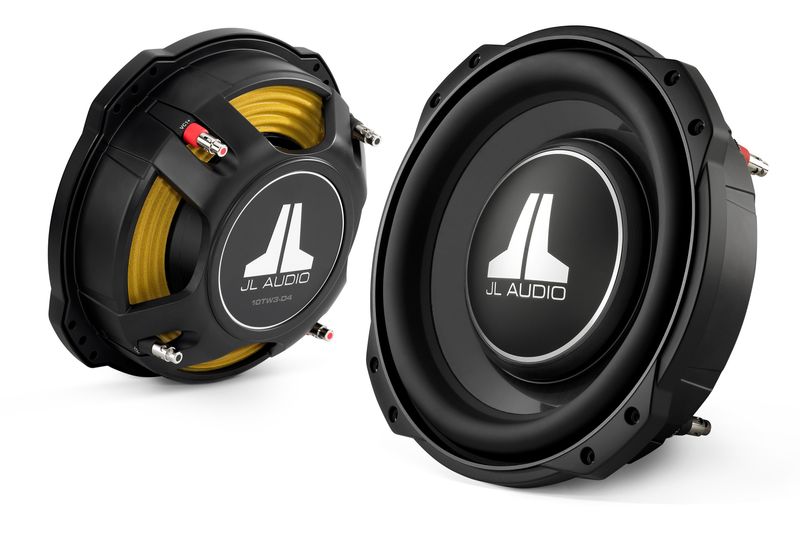 10TW3-2 10-Inch 4-Ohm Subwoofer, front-side and rear-side 