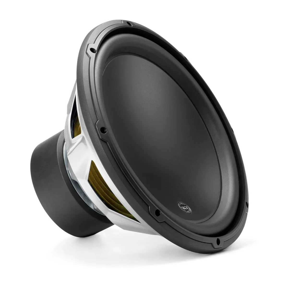JL Audio 13W3v3-2 13.5-Inch 2-Ohm SVC Subwoofer, front-left side