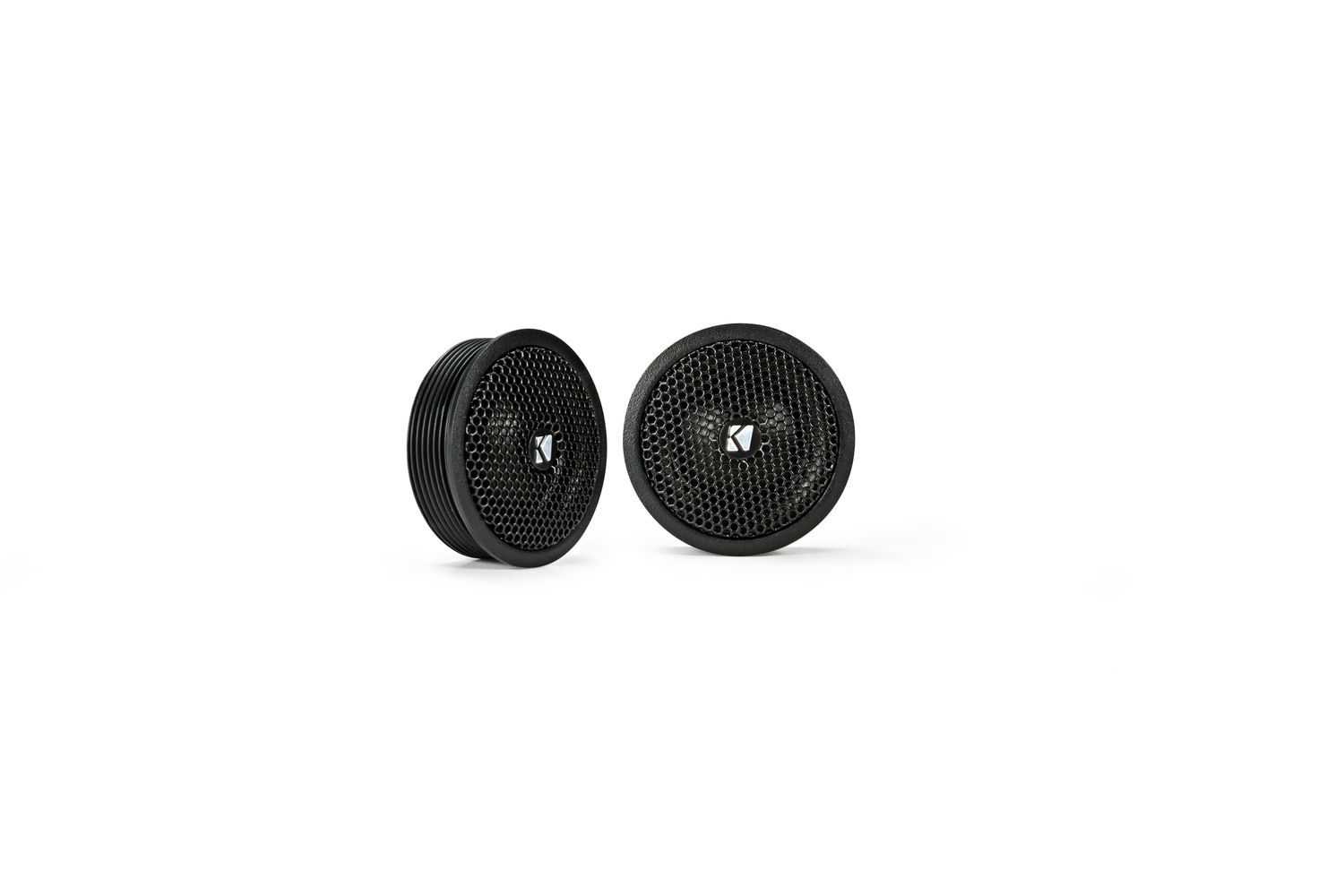 Kicker KST250 1-Inch Tweeters, pair, front and front-side