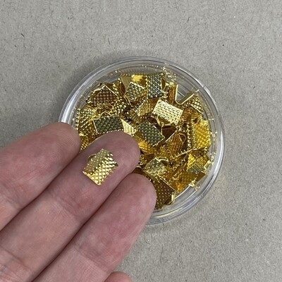 Cocodrilo de Metal Dorado 8 mm
