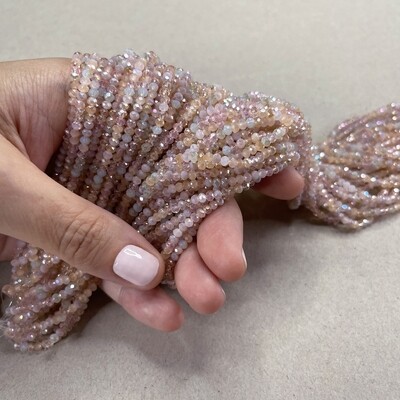 Cristal Dona Facetada Opaca Lustre 3 x 2.5 mm Mix
